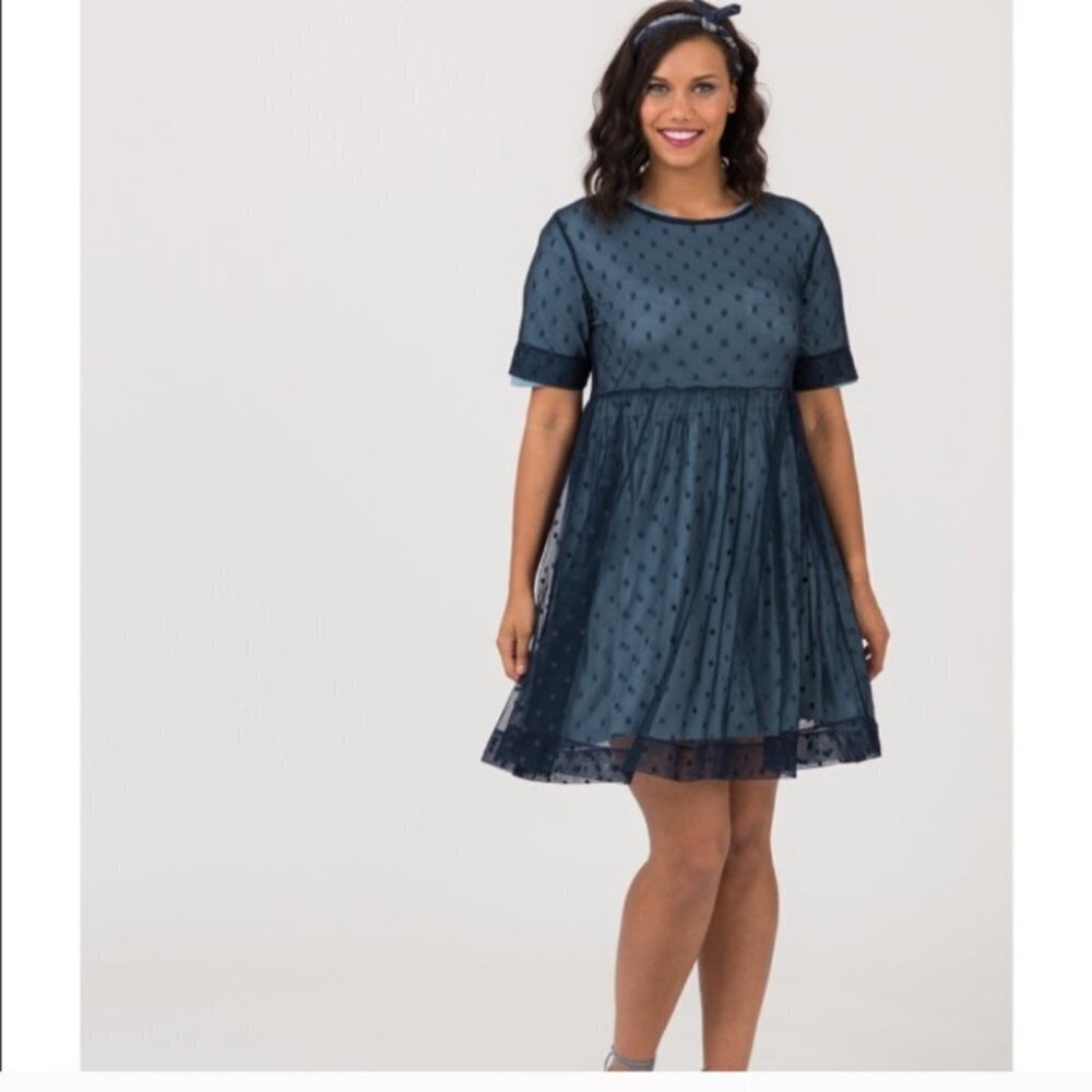 L Agnes & Dora Short Mesh Easy Dress E02 4533